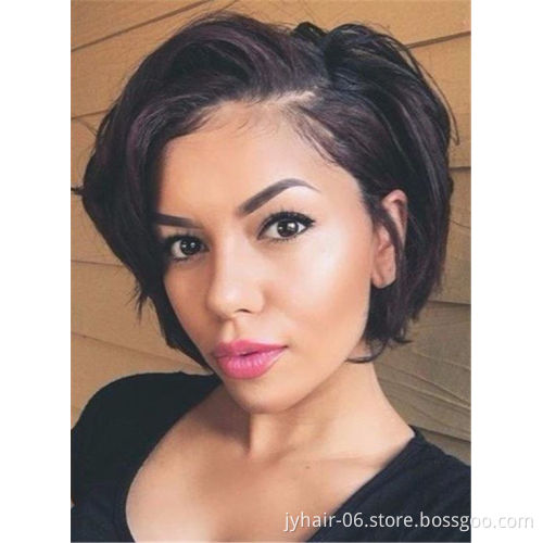 Wholeslae Factory Price Short Pixie Cut  Wig Human Hair Lace Wigs For Black Woman
